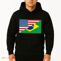 Brazil USA American Flag Hoodie thumb 2