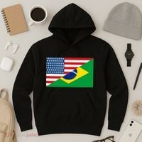 Brazil USA American Flag Hoodie thumb 3