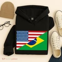 Brazil USA American Flag Hoodie thumb 4