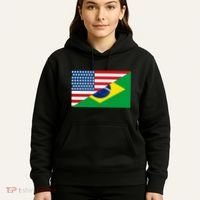Brazil USA American Flag Hoodie thumb 5