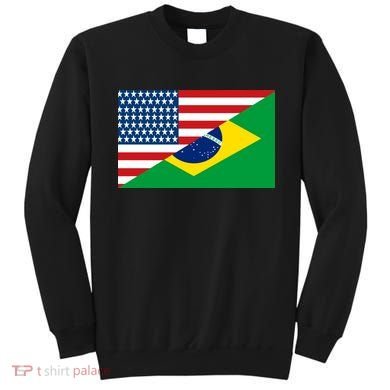 Brazil USA American Flag Sweatshirt