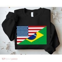 Brazil USA American Flag Sweatshirt thumb 2