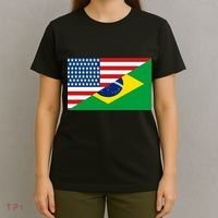 Brazil USA American Flag T-Shirt thumb 4