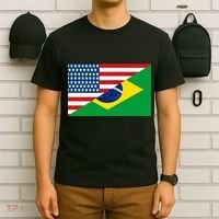 Brazil USA American Flag T-Shirt thumb 6
