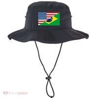 Brazil USA American Flag Bucket Hat thumb 0
