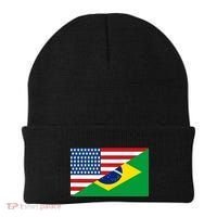 Brazil USA American Flag Beanie thumb 0