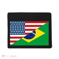 Brazil USA American Flag Mousepad thumb 0