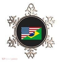 Brazil USA American Flag Ornament thumb 0