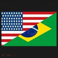 Brazil USA American Flag Ornament thumb 1