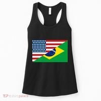 Brazil USA American Flag Women's Tank Top thumb 0