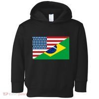 Brazil USA American Flag Toddler Hoodie thumb 0