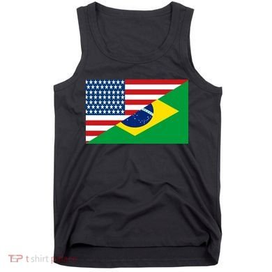 Brazil USA American Flag Tank Top