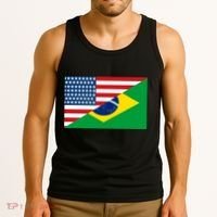 Brazil USA American Flag Tank Top thumb 3