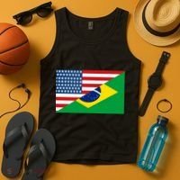 Brazil USA American Flag Tank Top thumb 4