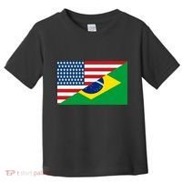 Brazil USA American Flag Toddler T-Shirt thumb 0