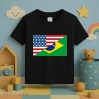 Brazil USA American Flag Toddler T-Shirt thumb 3