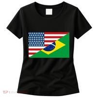 Brazil USA American Flag Women's T-Shirt thumb 0