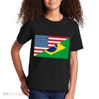Brazil USA American Flag Kids T-Shirt thumb 2