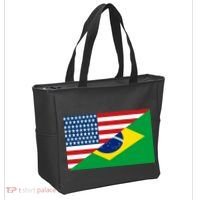 Brazil USA American Flag Tote Bag thumb 2
