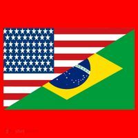 Brazil USA American Flag Santa Hat thumb 1