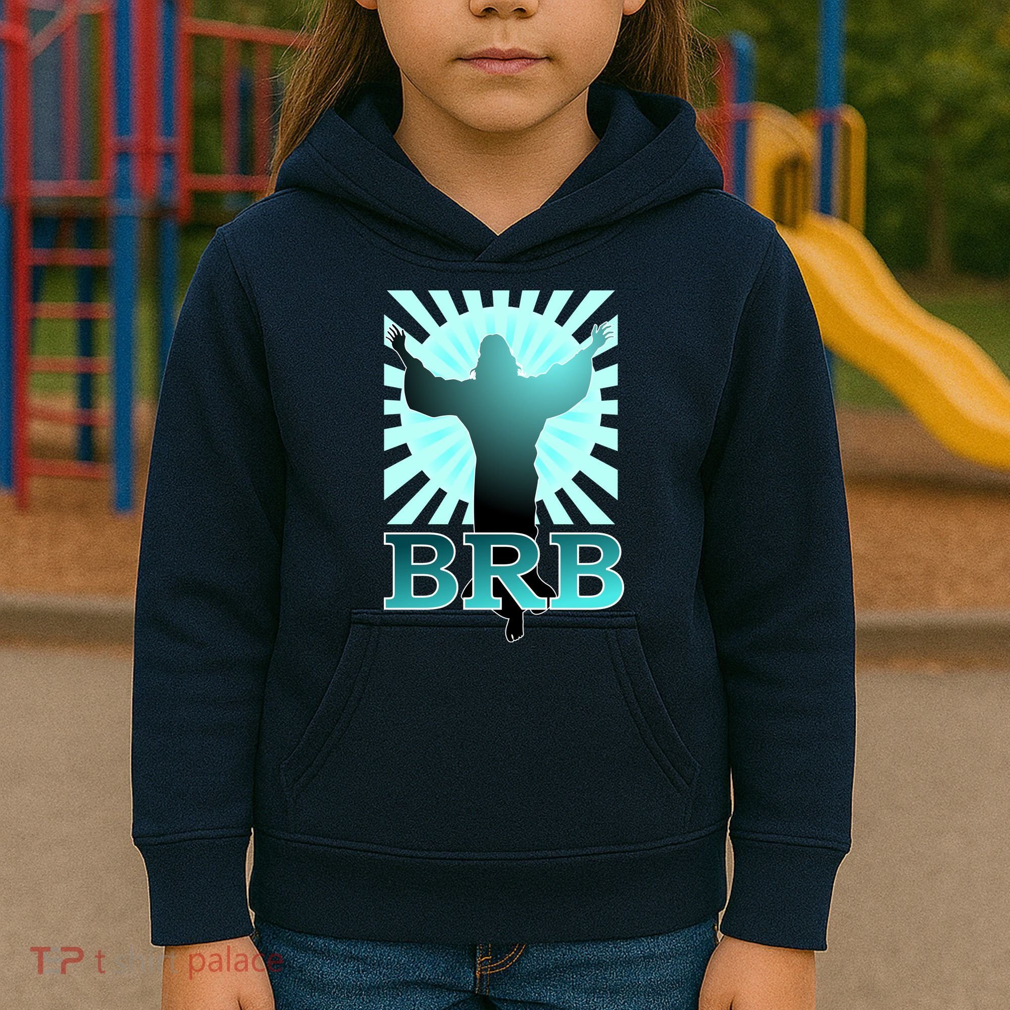 BRB Jesus Be Right Back Kids Hoodie