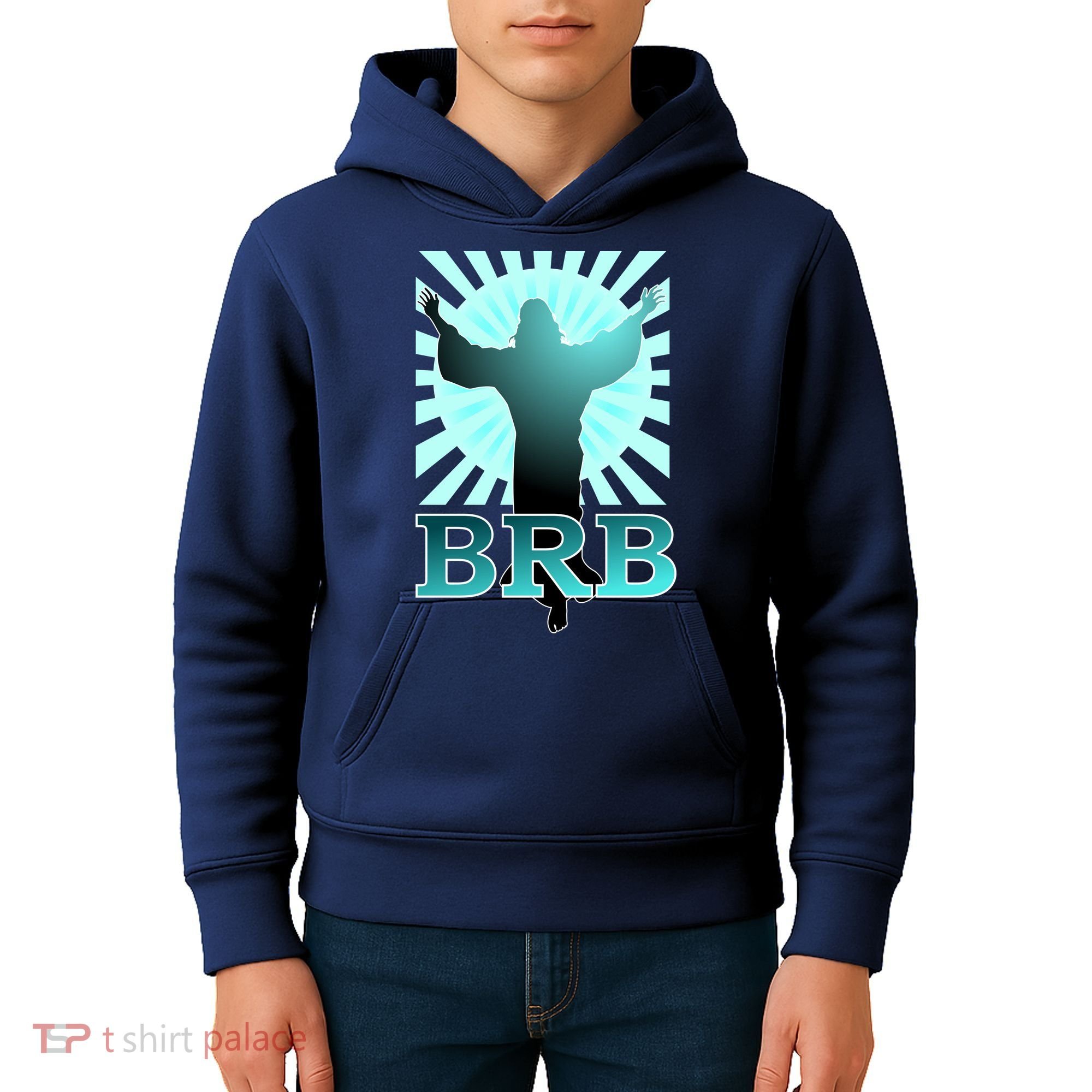 BRB Jesus Be Right Back Kids Hoodie