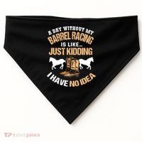 Barrel Racing Barrel Racing Lover Funny Barrel Racer USA-Made Doggie Bandana thumb 0