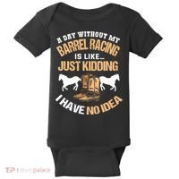 Barrel Racing Barrel Racing Lover Funny Barrel Racer Baby Bodysuit thumb 0