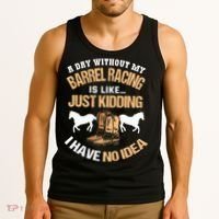 Barrel Racing Barrel Racing Lover Funny Barrel Racer Tank Top thumb 3