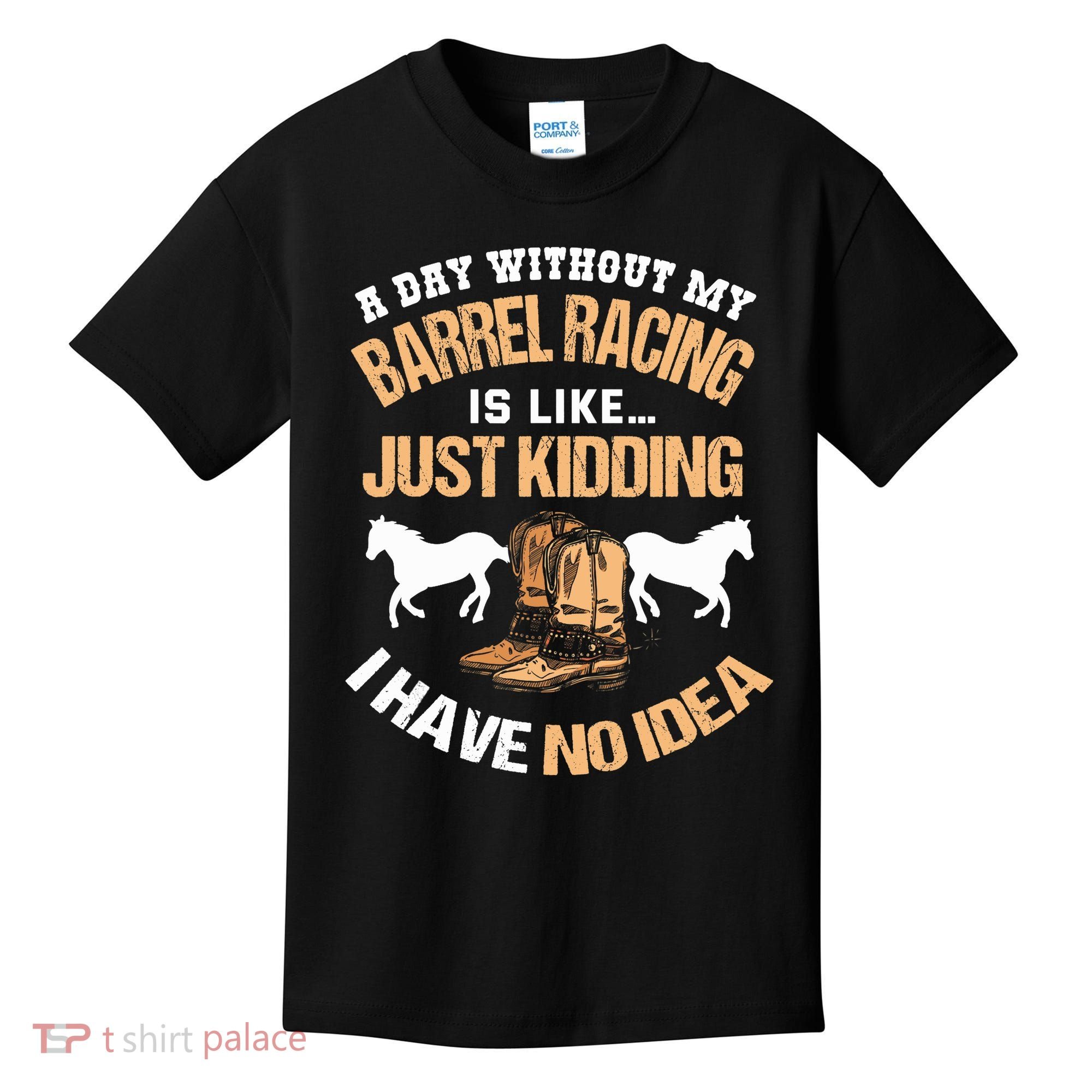 Barrel Racing Barrel Racing Lover Funny Barrel Racer Kids T-Shirt
