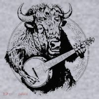 Buffalo Retro Bison Animal Playing Banjo Music Graphic Women's Sweatshirt thumb 2