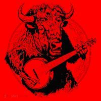 Buffalo Retro Bison Animal Playing Banjo Music Graphic Santa Hat thumb 1
