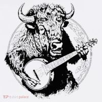 Buffalo Retro Bison Animal Playing Banjo Music Graphic Women's Hoodie thumb 2