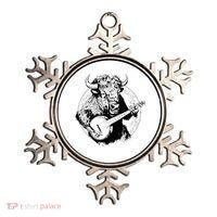 Buffalo Retro Bison Animal Playing Banjo Music Graphic Ornament thumb 0