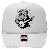Buffalo Retro Bison Animal Playing Banjo Music Graphic Hat thumb 0