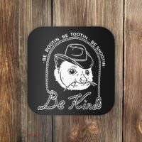 Be Rootin Be Tootin Be Shootin Be Kind Cowboy Opossum Lover Coaster thumb 0