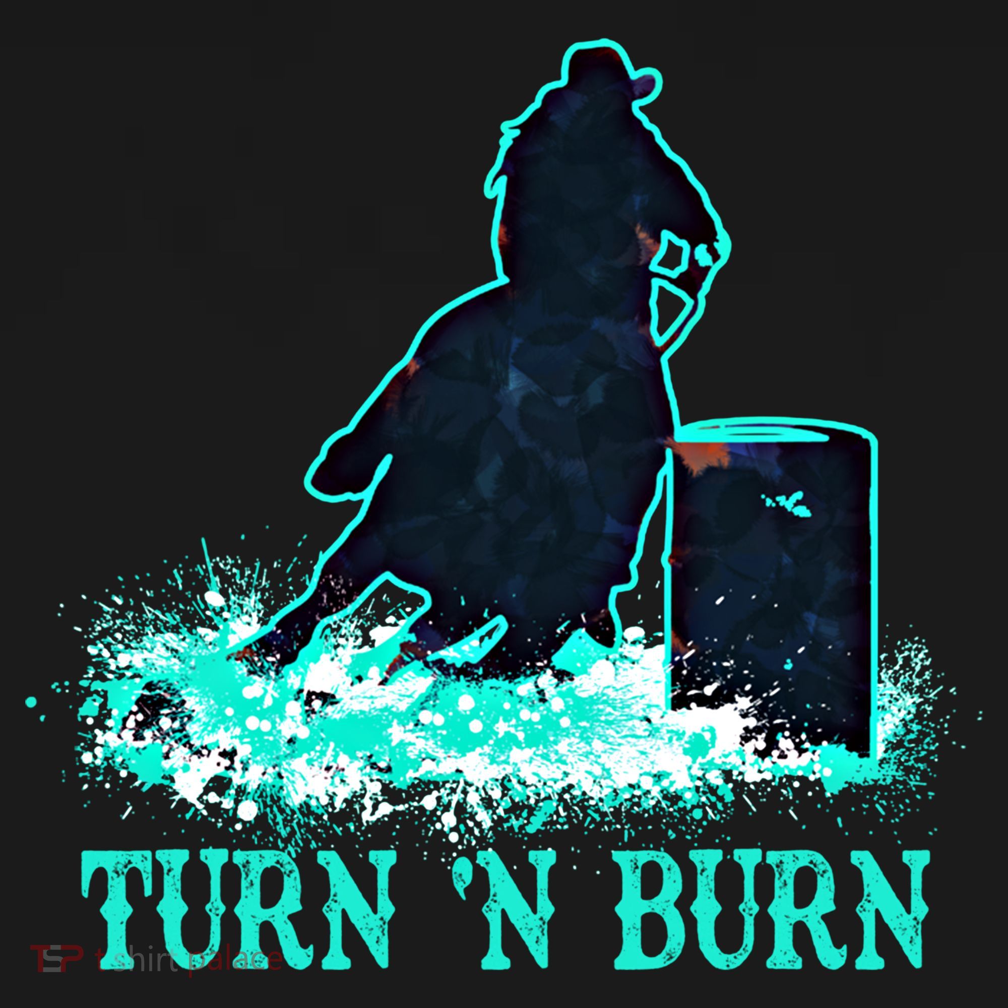 Barrel Racer Barrel Racing Horse Turn And Burn Teal Blue Cute Gift Toddler Hoodie