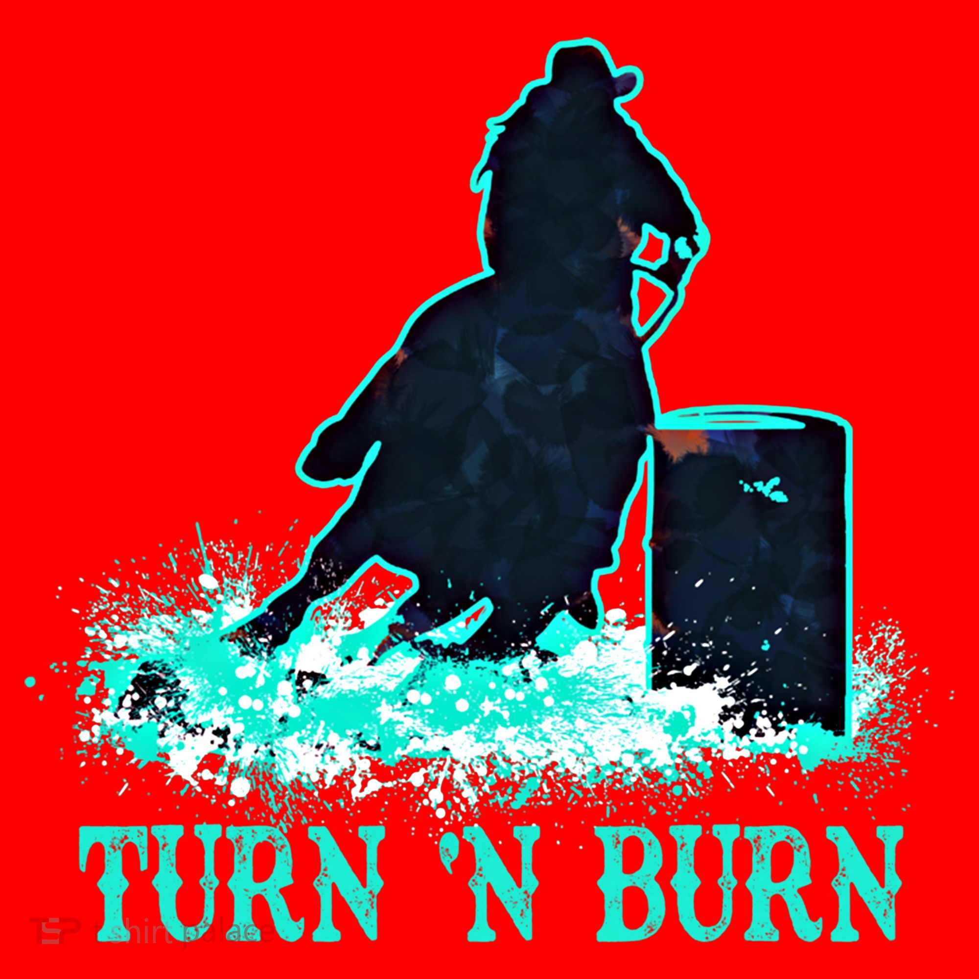 Barrel Racer Barrel Racing Horse Turn And Burn Teal Blue Cute Gift Santa Hat