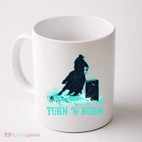 Barrel Racer Barrel Racing Horse Turn And Burn Teal Blue Cute Gift Coffee Mug thumb 0