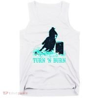 Barrel Racer Barrel Racing Horse Turn And Burn Teal Blue Cute Gift Tank Top thumb 0