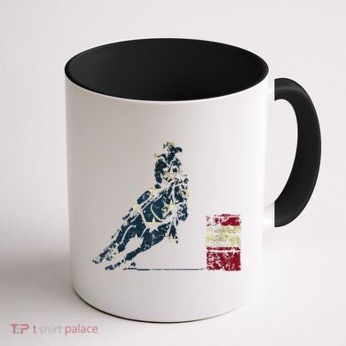 Barrel Racing Coffee Mug back