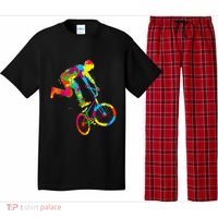 BMX Rider Bike Bicycle Stunt Racing Kids Pajama Set thumb 0