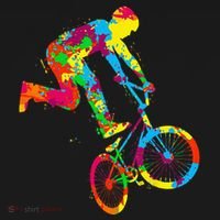 BMX Rider Bike Bicycle Stunt Racing Kids Polo thumb 3
