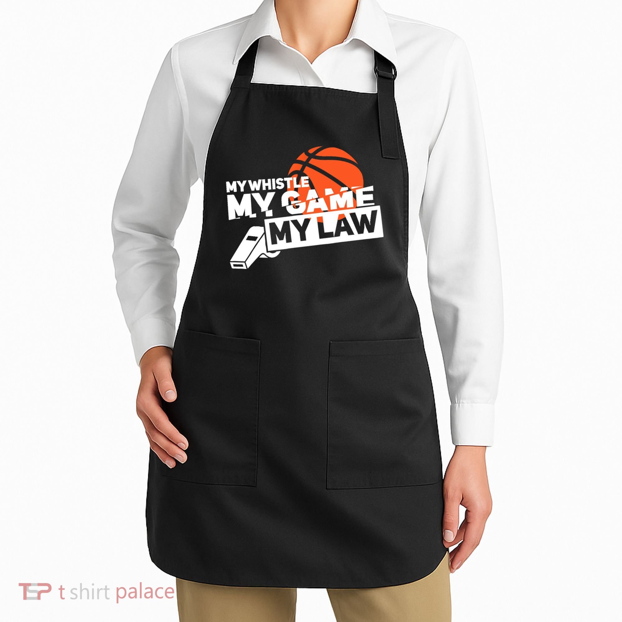 Basketball Referee - Basketballer Hoops Basketball Ref Apron