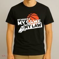 Basketball Referee - Basketballer Hoops Basketball Ref T-Shirt thumb 3