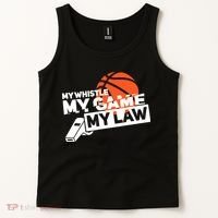 Basketball Referee - Basketballer Hoops Basketball Ref Tank Top thumb 2