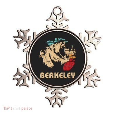 Berkeley Retro Bear Roaring Design Cute Gift Berkeley California Gift Ornament
