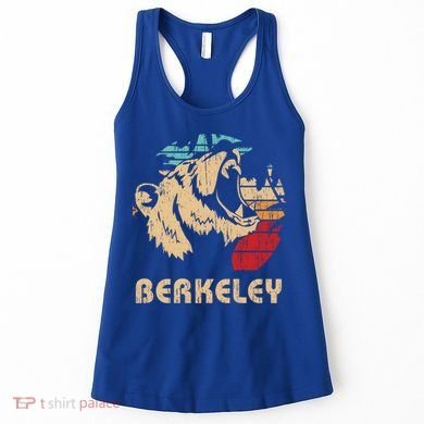 Berkeley Retro Bear Roaring Design Cute Gift Berkeley California Gift Women's Tank Top