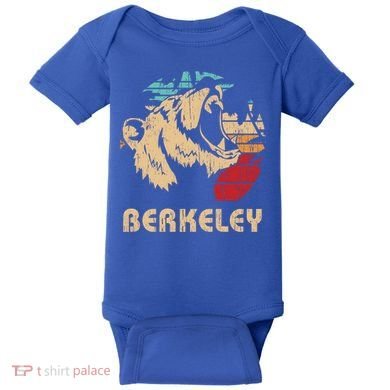 Berkeley Retro Bear Roaring Design Cute Gift Berkeley California Gift Baby Bodysuit