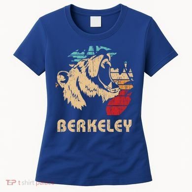 Berkeley Retro Bear Roaring Design Cute Gift Berkeley California Gift Women's T-Shirt